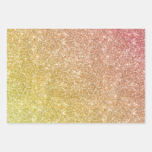 Rainbow Glitter  Inpakpapier Vel (Voorkant 3)
