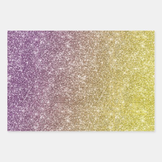 Rainbow Glitter  Inpakpapier Vel (Voorkant 2)