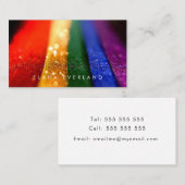 Rainbow Glitter-kaart voor macrobedrijfsprofiel Afsprakenkaartje (Voorkant / Achterkant)