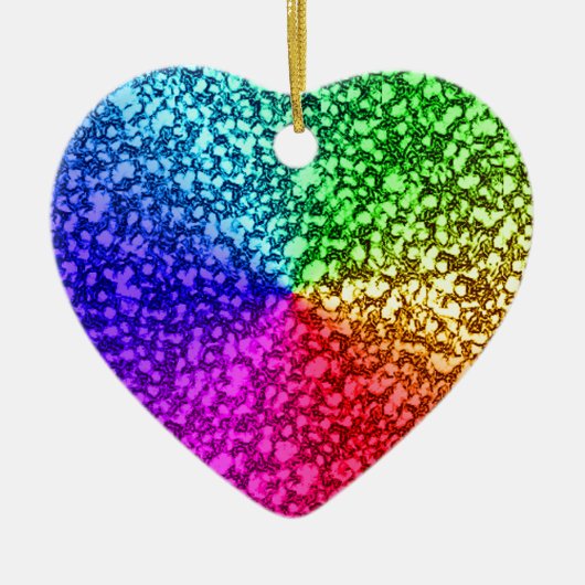 RAINBOW GLITTER KERAMISCH ORNAMENT (Voorkant)