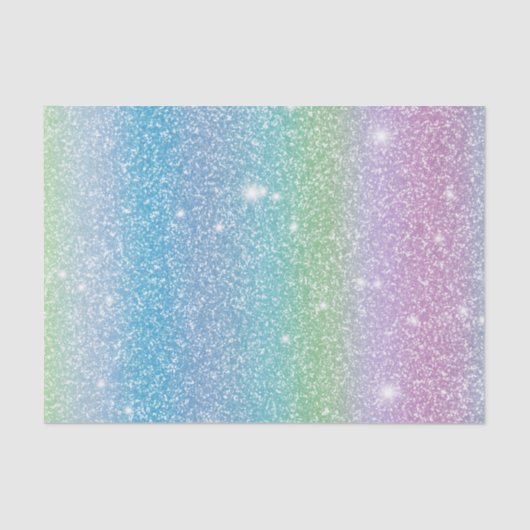 Rainbow Glitter Kijk Pastels Tissuepapier (Voorkant)