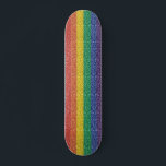 Rainbow Glitter Kijk Pride Fun Persoonlijk Skateboard<br><div class="desc">Dit ontwerp kan worden gepersonaliseerd door de aanpassingsoptie te kiezen om tekst toe te voegen of andere veranderingen aan te brengen. Als dit product de optie heeft om het ontwerp naar een ander object over te brengen, moet u het ontwerp zo nodig aanpassen. Neem contact met me op colorflowcreations@gmail.com als...</div>