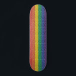 Rainbow Glitter Kijk Pride Fun Persoonlijk Skateboard<br><div class="desc">Dit ontwerp kan worden gepersonaliseerd door de aanpassingsoptie te kiezen om tekst toe te voegen of andere veranderingen aan te brengen. Als dit product de optie heeft om het ontwerp naar een ander object over te brengen, moet u het ontwerp zo nodig aanpassen. Neem contact met me op colorflowcreations@gmail.com als...</div>