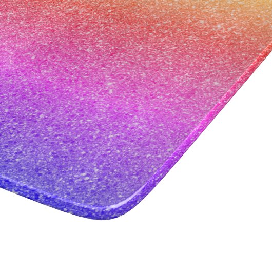 Rainbow Glitter Kitchen Snijplank (Hoek)