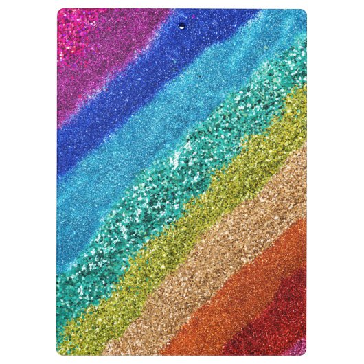 Rainbow Glitter-klembord Klembord (Achterkant)