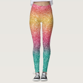 Rainbow Glitter  Leggings