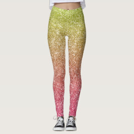 Rainbow Glitter  Leggings