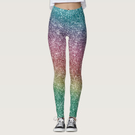 Rainbow Glitter  Leggings