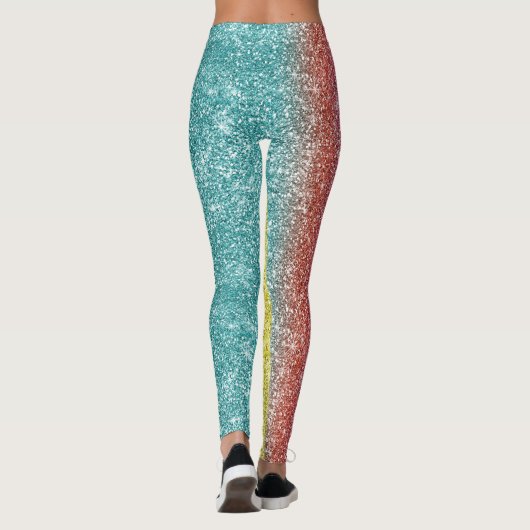Rainbow Glitter  Leggings (Achterkant)