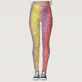 Rainbow Glitter  Leggings