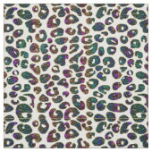 Rainbow Glitter Leopard Print Fabric Stof (Swatch)