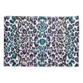 Rainbow Glitter Leopard Print Pillowcase Kussensloop (Achterkant-Links)