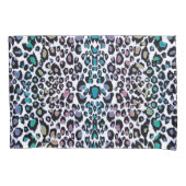 Rainbow Glitter Leopard Print Pillowcase Kussensloop (Voorkant-Links)