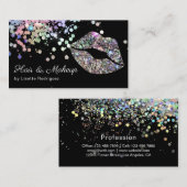 Rainbow Glitter Lip Gloss Makeup Artist Visitekaartje (Voorkant / Achterkant)