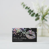 Rainbow Glitter Lip Gloss Makeup Artist Visitekaartje (Staand voorkant)