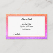 Rainbow Glitter Make-up Style Hair Visitekaartje (Achterkant)