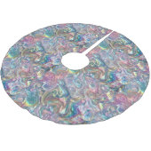 Rainbow Glitter Marble Holographic Iridescent Foil Kerstboom Rok (Gekanteld)