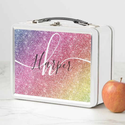 Rainbow Glitter Monogram Naam (In situ)