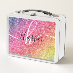 Rainbow Glitter Monogram Naam