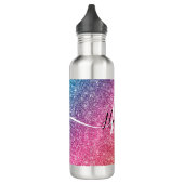 Rainbow Glitter Monogram Naam Waterfles (Links)