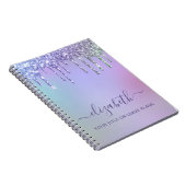Rainbow Glitter Monogram Notitieboek (Rechterzijde)