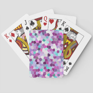 Rainbow Glitter Mosaic No. 01 Pokerkaarten