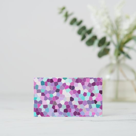Rainbow Glitter Mosaic No. 01 Visitekaartje (Staand voorkant)