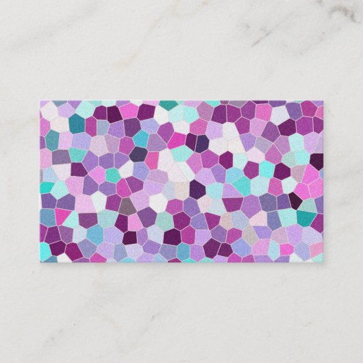 Rainbow Glitter Mosaic No. 01 Visitekaartje (Voorkant)
