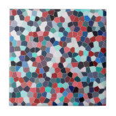 Rainbow Glitter Mosaic No. 02 Tegeltje (Voorkant)