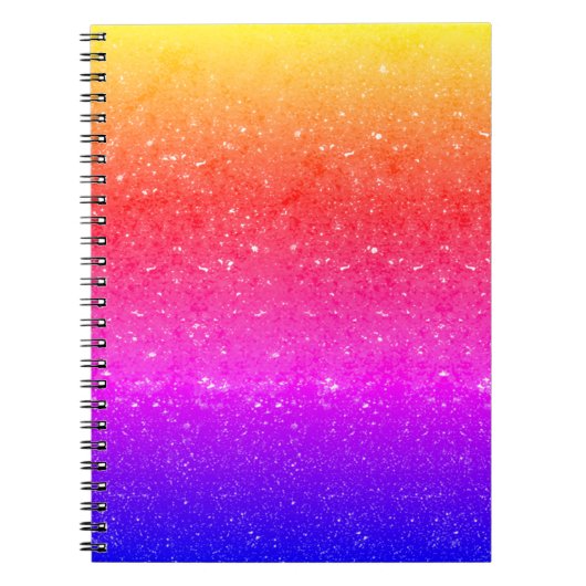 Rainbow Glitter notitieboek (Voorkant)