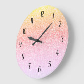 Rainbow Glitter Ombre Glam Grote Klok (Hoek)