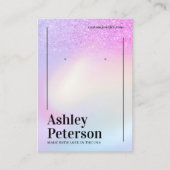 Rainbow Glitter Ombre Holografische oorbel display Visitekaartje (Voorkant)