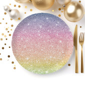 Rainbow Glitter Ombre Papieren Bordje