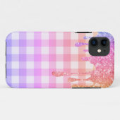 Rainbow Glitter ombré Play Gingham Hoesje-Ma Case-Mate iPhone Case (Achterkant (horizontaal))