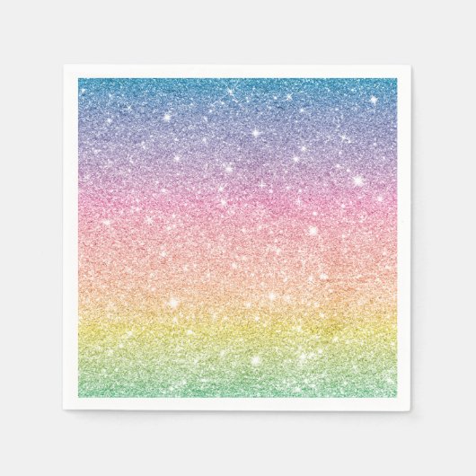 Rainbow Glitter Ombre Servet (Voorkant)