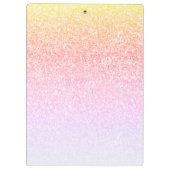 Rainbow Glitter Ombre Sparkle Glam Klembord (Achterkant)