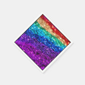 Rainbow Glitter Paper Party Napkins Servet (Hoek)