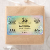 Rainbow Glitter Pastel Face Serum Etiket (Insitu)