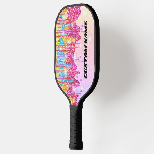 Rainbow glitter pickleball paddle (Links)
