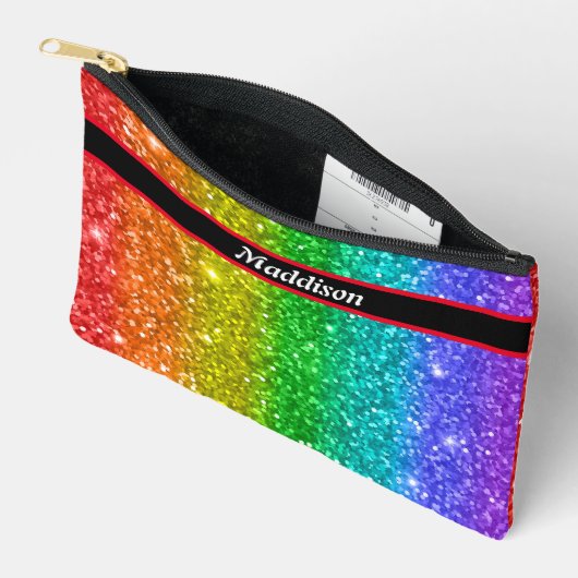 Rainbow Glitter Potlood en Toiletartikelen Etui (Open)