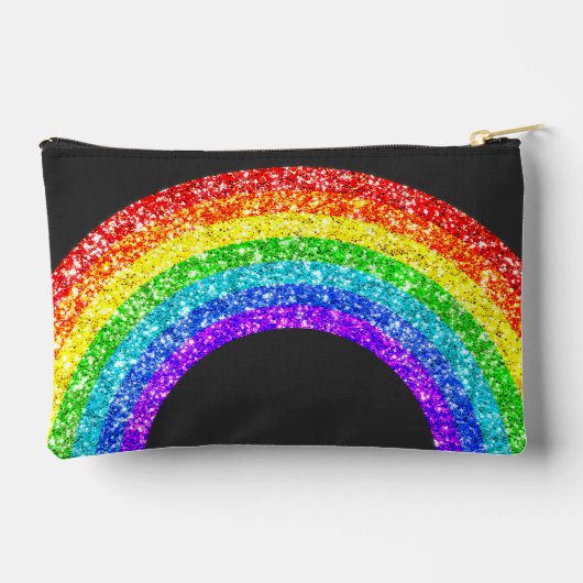 Rainbow Glitter Pride LGBT wit en zwart Etui (Achterkant)