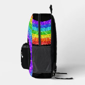 Rainbow Glitter Pride LGBT zijn jouw ware kleuren Bedrukte Rugzak (Rechts)