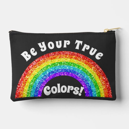 Rainbow Glitter Pride LGBT zijn jouw ware kleuren Etui (Achterkant)