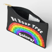 Rainbow Glitter Pride LGBT zijn jouw ware kleuren Etui (Open)