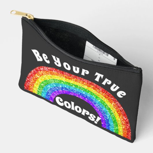 Rainbow Glitter Pride LGBT zijn jouw ware kleuren Etui (Open)