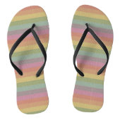 Rainbow Glitter Print Metallic Wedbruidebruin Teenslippers (Voetbed)