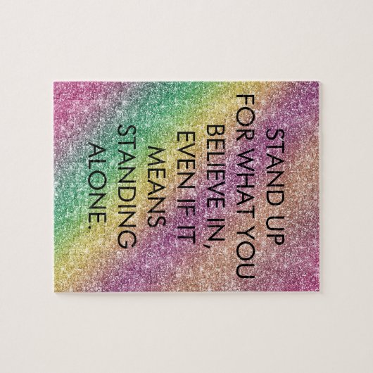 Rainbow Glitter Quote Legpuzzel (Horizontaal)