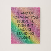 Rainbow Glitter Quote Legpuzzel (Verticaal)