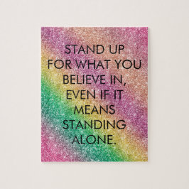 Rainbow Glitter Quote Legpuzzel
