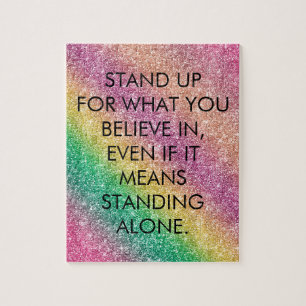 Rainbow Glitter Quote Legpuzzel